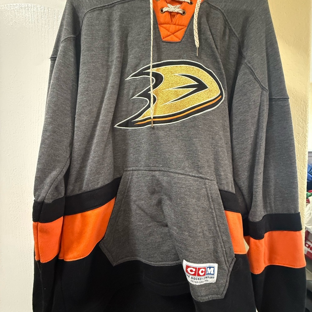 CCM Gray and Orange Hockey Sweater